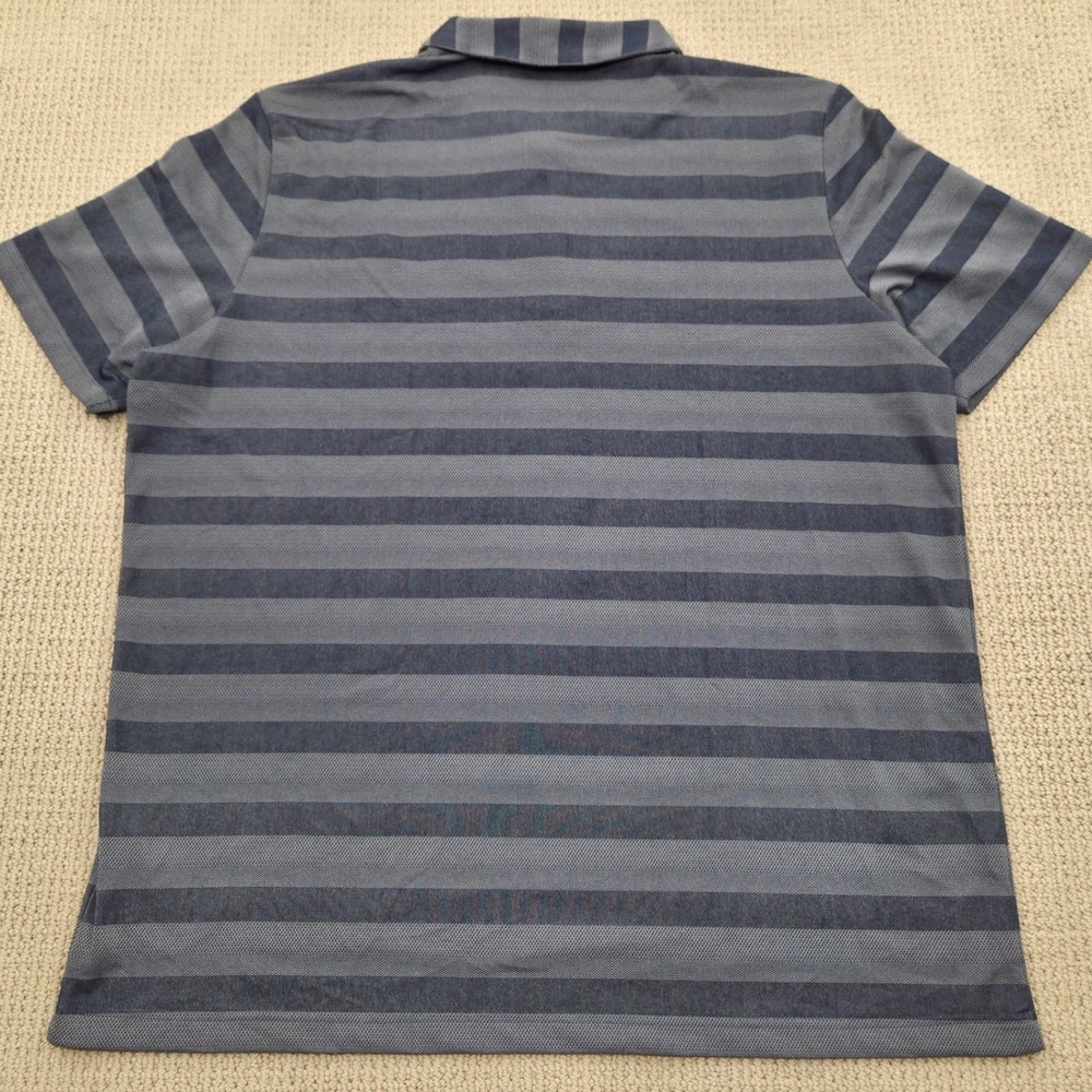 Adidas Golf Polo Shirt 150 British Open Logo Striped Gray Mens 2XL - Picture 3 of 8